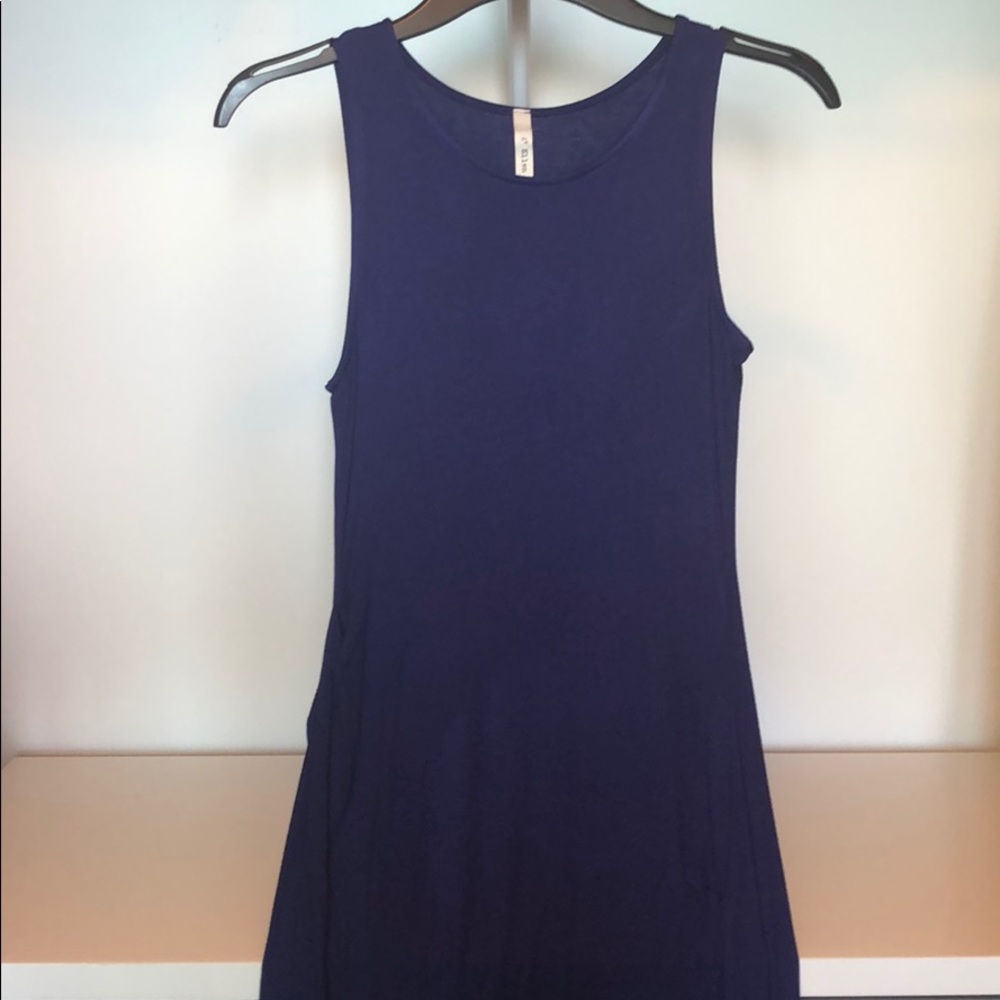 Purple sleeveless maxi dress